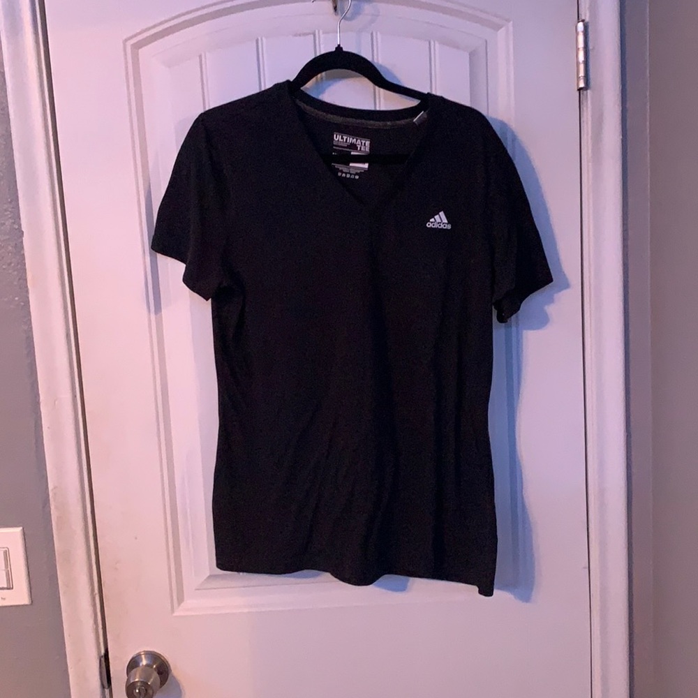 Black V neck adidas